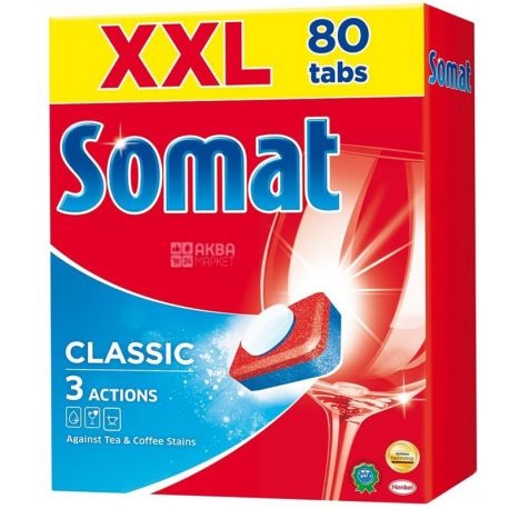 Somat Classic, 80 шт., Таблетки для посудомоечных машин