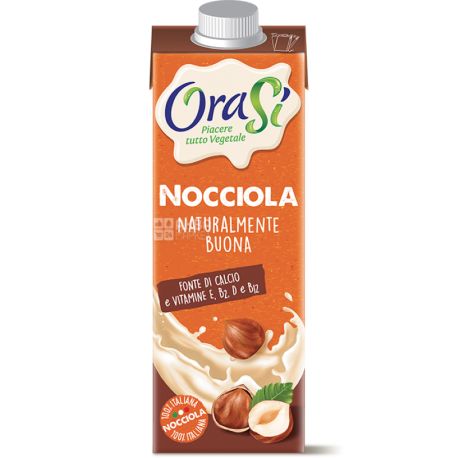 OraSi Nocciola, 1 L, Vegetable Drink with Hazelnuts, With Vitamins and Calcium