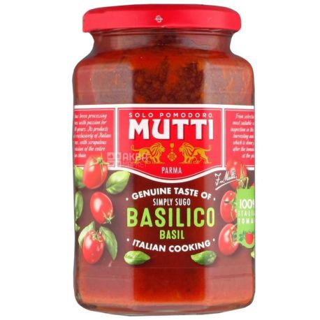 Mutti, 400 г, Соус томатный с базиликом