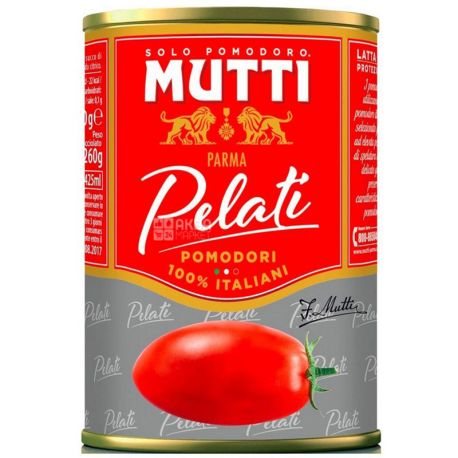 Mutti, 400 г, Томаты очищенные целые, в томатном соке