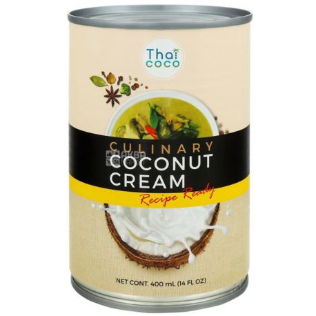 Thai coco, 400 мл, Сливки кулинарные кокосовые, 18 %