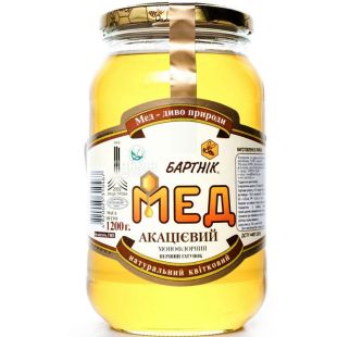 Бартник, 1200 г, Мед акациевый натуральный, стекло