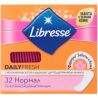 Libresse, Daily Fresh Normal, 32 шт., Прокладки ежедневные, с молочной кислотой