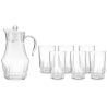 Arcopal Lancier, Set for drinks, Carafe 1.8l + glasses 6pcs. 270 ml
