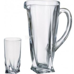 Bohemia Quadro, 7 шт, Набор стаканов для воды