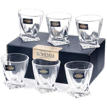 Bohemia Quadro, 6 pcs x 50 ml, Set of shot glasses for vodka