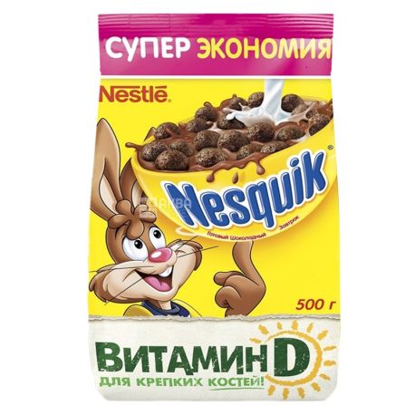 Nesquik, 0,5 кг, готовый завтрак, шоколадный