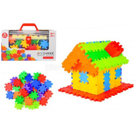  DIY Education Insert Block, Constructor, 100 parts, for children from 3 years