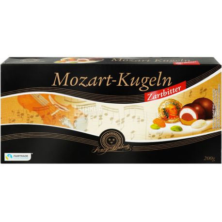 Henry Lambertz Mozart-Kugeln Dark Chocolate, 200 г, Цукерки шоколадні з марципаном