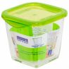 Luminarc, Keep'n 'Box, 760 ml, Glass container, square, with green lid