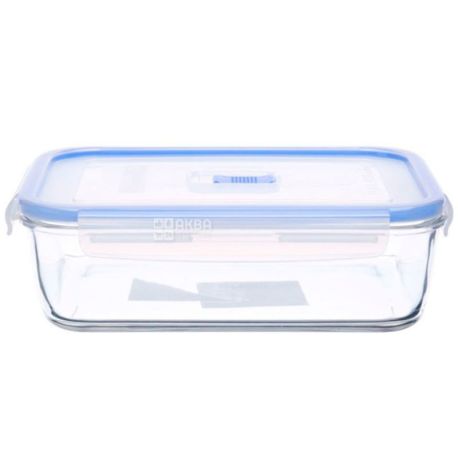 Luminarc, Pure Box Active, 1.97 L, Glass container, rectangular, with lid