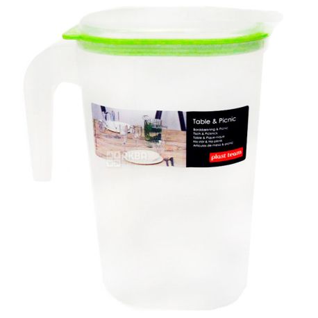 Plast Team, 1.5 L, Plastic jug, with vacuum cap