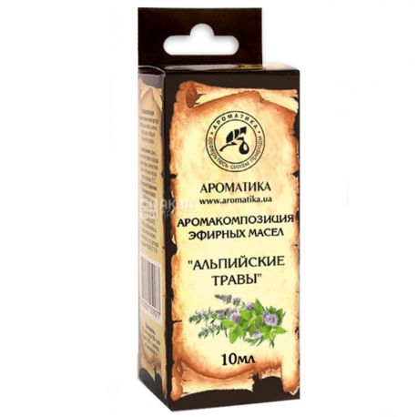 Aromatics, 10 ml, Aromatic composition of essential oils, Alpine herbs