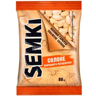 Semki, 80 г, Семечки тыквы, жареные, соленые
