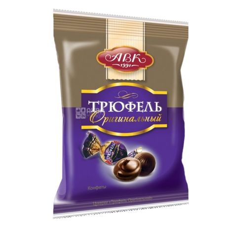 АВК, 200 гр, конфеты, шоколадные , Трюфель оригинальний