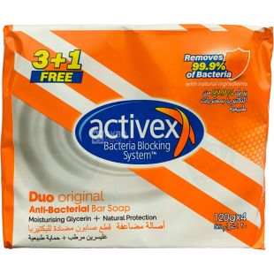 Activex Duo Original, 4х120 г, Мыло антибактериальное