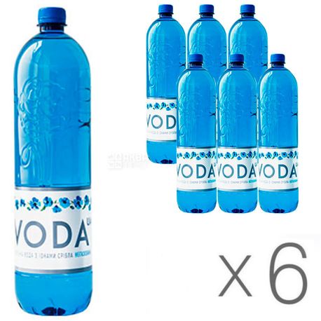 VODA UА, 1,5 л, Упаковка 6 шт., Вода ЮА, Вода негазированная, ПЭТ