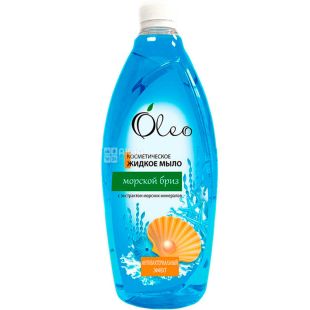 Oleo, 1000 мл, Рідке мило, Морський бриз Олео, антибактеріальне, запаска