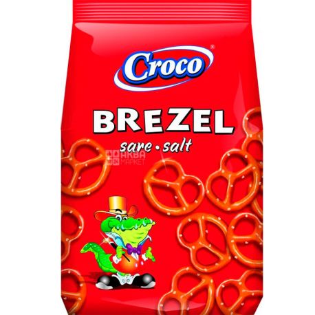 Croco Brezel, 80 г, Брецель, Соломка соленая фигурная