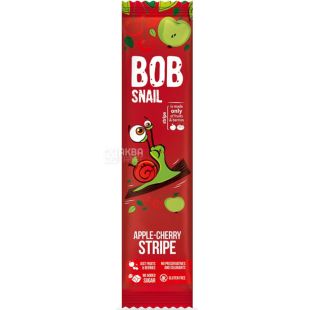 Bob Snail Stripe, 14 г, Конфета натуральная Груша-Яблоко Боб Снейл Страйп, без сахара