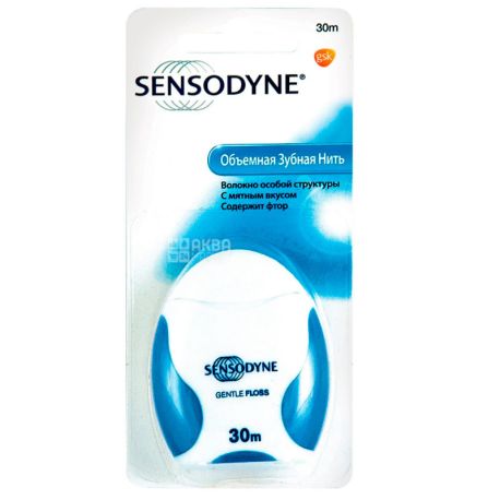 Sensodyne, 30 м, Зубная нить, С фтором