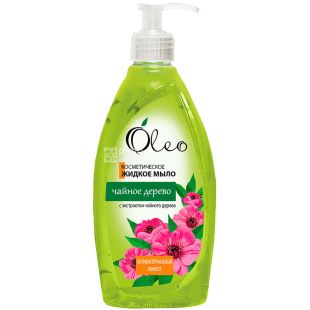 Oleo, 500 мол, Мило рідке Олео, Чайне дерево, косметичне, антибактеріальне, запаска