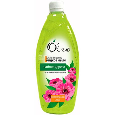 Oleo, 1000 мл, Мыло жидкое Чайное дерево, косметическое, антибактериальное