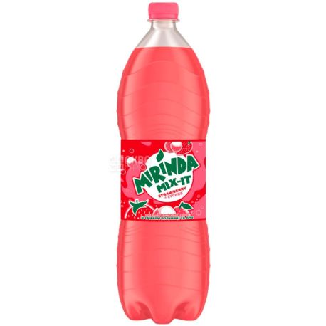 Mirinda Mix-it , 2 л, Миринда, Вода сладкая, клубника и личи, ПЭТ
