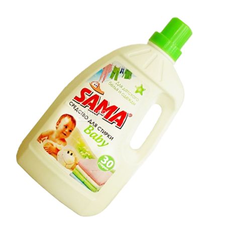 Sama, 1,5 л, Детское средство для стирки, цветных и белых вещей