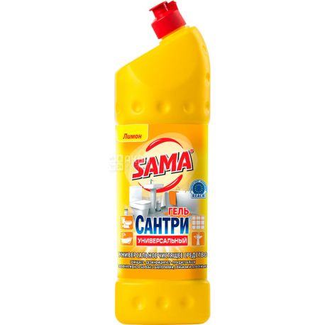 Sama, Сантри-Эконом, 1 л, Универсальное чистящее средство, Лимон