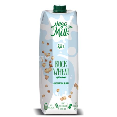 Vega Milk, 950 мл, Напиток  гречневый ультрапастеризованный, 2,5 %
