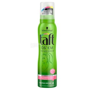 Taft Volume, 150 мл, Пена для тонких волос, фиксация 4