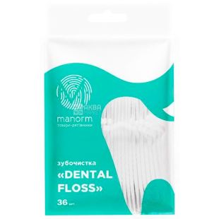 Manorm, 36 шт., Зубочистка з освіжаючою ниткою 