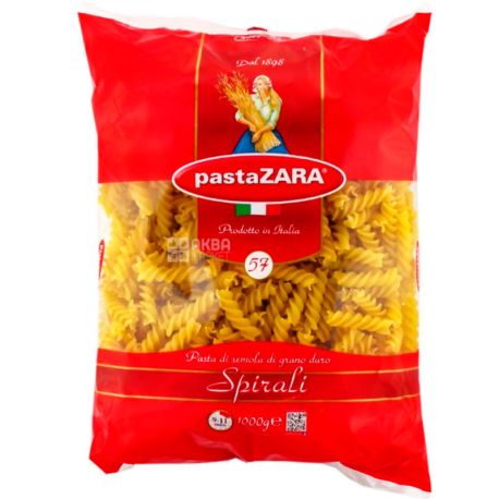 Pasta Zara Spirali №57, 1000 г, Макароны Спирали Паста Зара