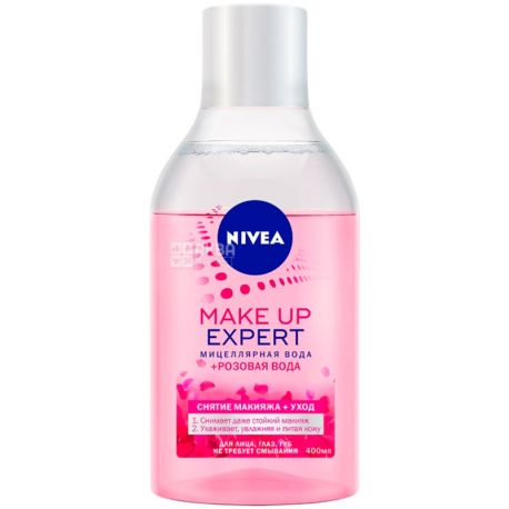 Nivea Make-up Expert+ Вода розы, 400 мл, Мицеллярная вода