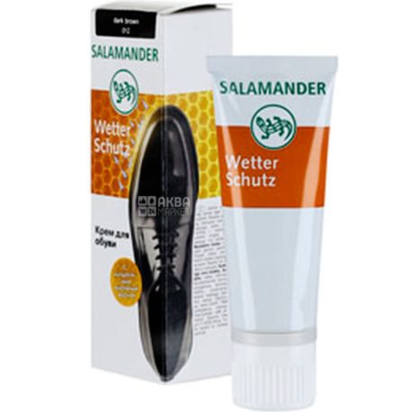 Salamander, 75 ml, Cream for shoes and other smooth leather products, brown