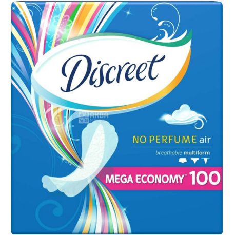 Discreet Air, 100 шт., Ежедневные прокладки, без ароматизации