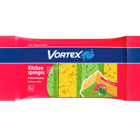 Vortex, 5 шт., Губка кухонна