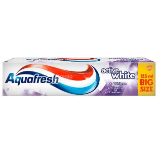 Aquafresh Active White, 125 мл, Зубная паста Активное отбеливание