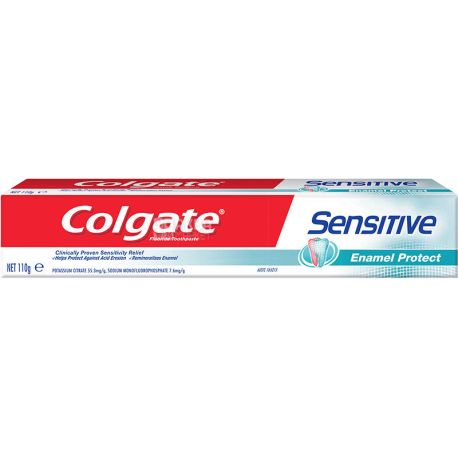 Colgate Sensitive, 75 мл, Зубная паста, Защита эмали для чувствительных зубов