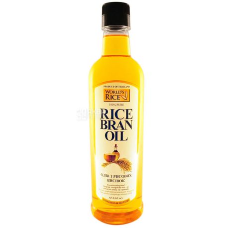 World's Rice, Rice Bran Oil, 0,5 л, Масло из рисовых отрубей