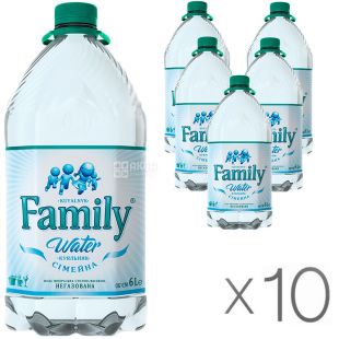 Куяльник Семейная, 6 л, Упаковка 10 шт., Вода негазированная, ПЭТ