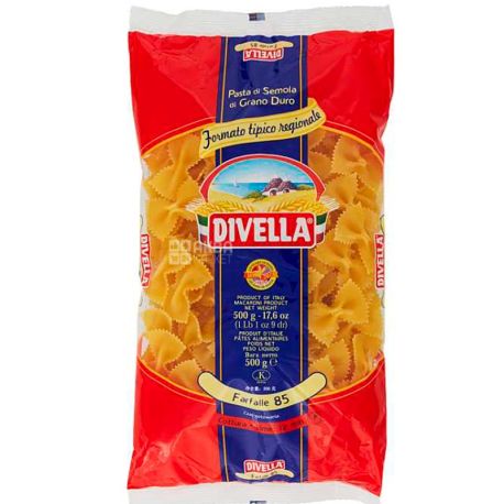 Divella Farfalle № 85, 500 г, Макарони Дівелла Фарфалле