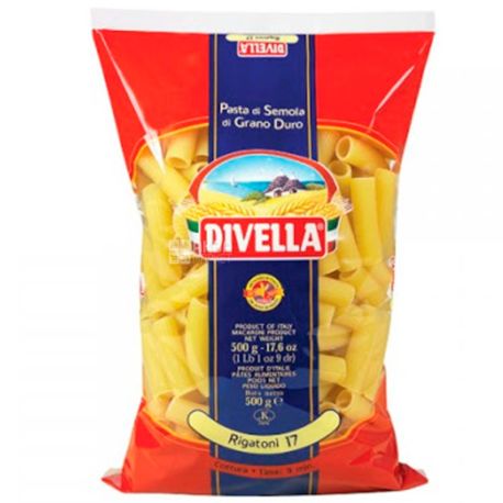 Divella Rigatoni №17, 500 г, Макароны Дивелла Ригатони