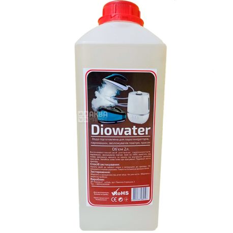 Diowater, 2 л, Вода для прасок та зволожувачів повітря, деоінізована