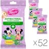 Smile Baby Antibacterial, 52 упаковки по 15 шт., Салфетки влажные Смайл, Детские, для ухода за кожей