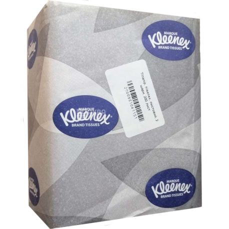 Kleenex, 200 л., Туалетний папір Клінекс, Листова, 2-х шаровий