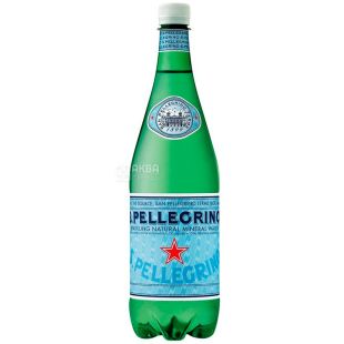 San Pellegrino, 1 л, Сан Пелегріно, Вода мінеральна газована, ПЭТ