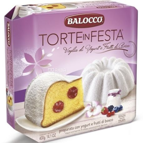 Balocco Torte in Festa, 400 г, Панеттоне з ягодами та йогуртом