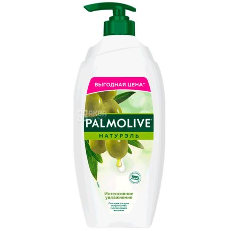 Palmolive Натурэль, 750 мл, Крем-гель для душа, Олива и Увлажняющее молочко